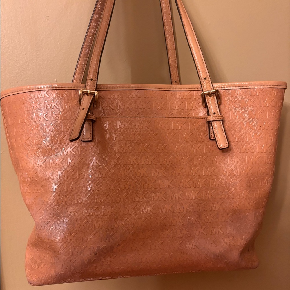Michael Kors Tan Monogram Tote - Picture 5 of 8